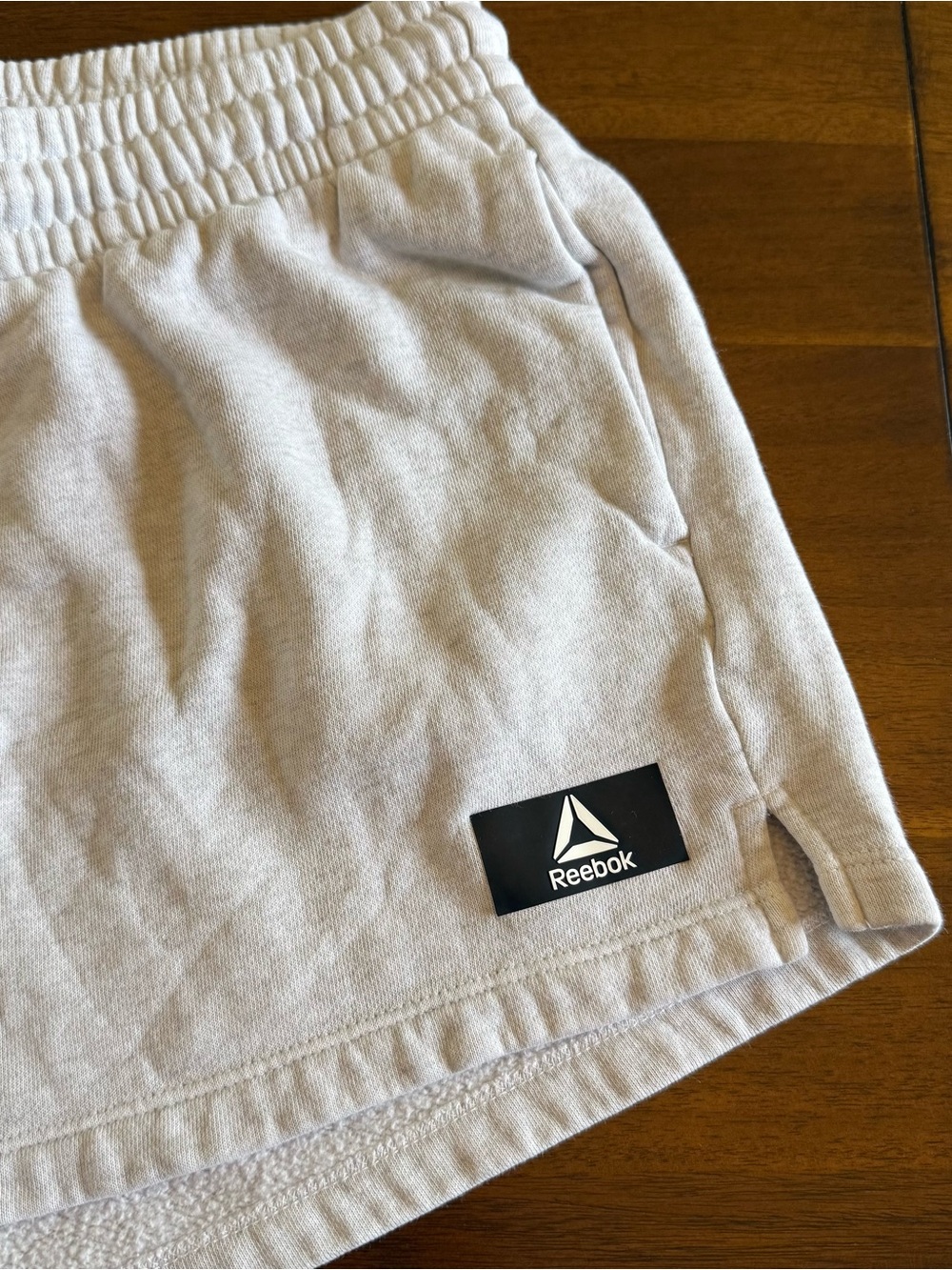 Reebok Women's Black and Light Gray Casual Athletic Shorts Pair - Picture 4 of 12